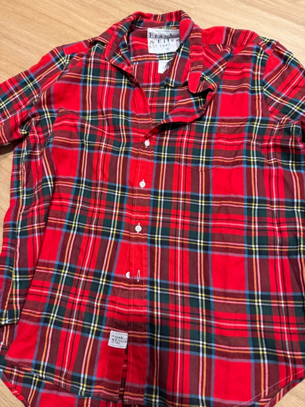 Frank & Eileen Red Tartan Plaid Button-Down Shirt